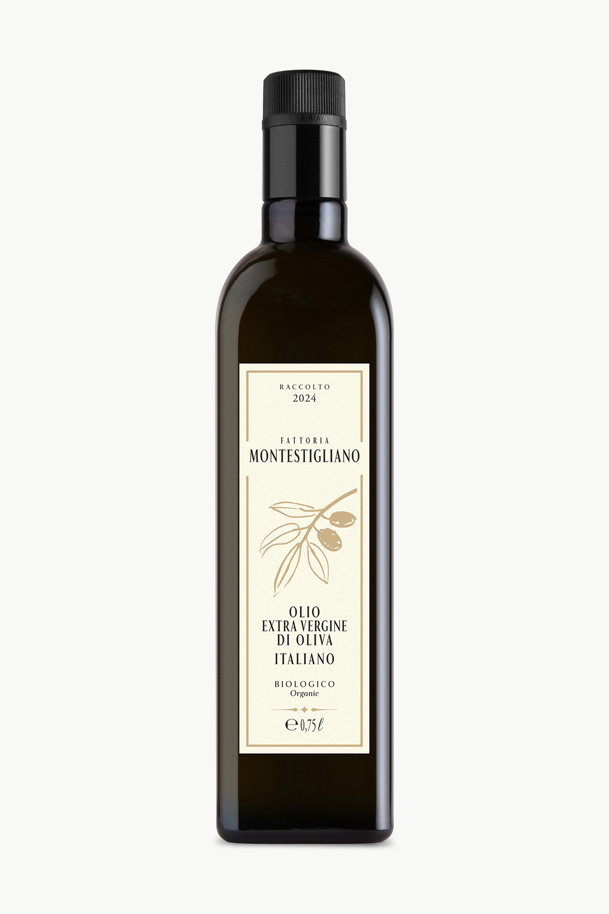 Bottiglia di Olio Extravergine di Oliva prodotto da Fattoria Montestigliano